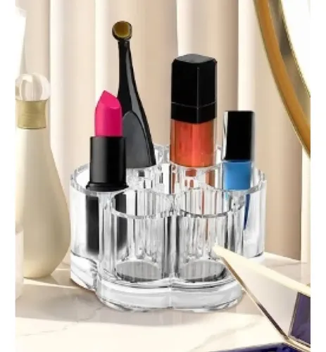 Organizador Labial Acrílico Transparente Porta Maquillaje 7 Compartimentos