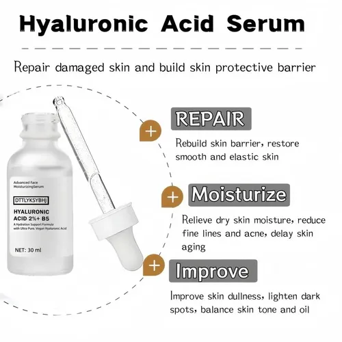 Sérum Hidratante Facial Con 2% De Ácido Hialurónico Y Vitami