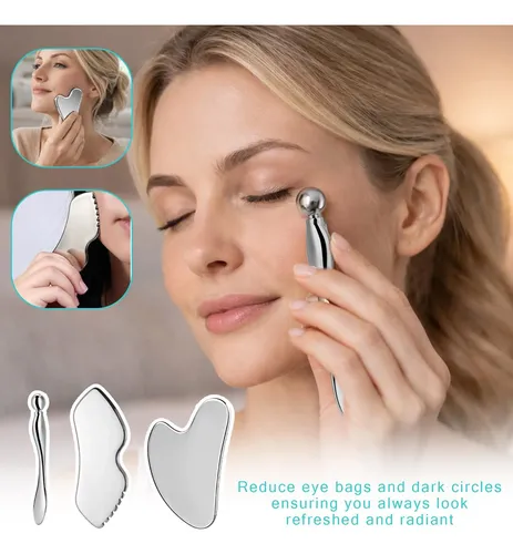Gua Sha Gblckadof  Set De 3 Piezas De Herramientas Faciales