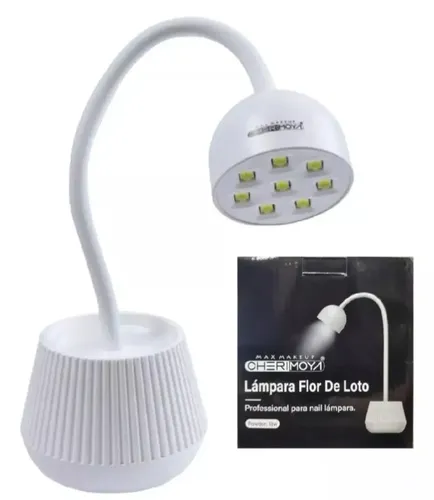 Cabina Lámpara Inalámbrica Flor Uv 18w Cherimoya Soft Gel Color Blanco