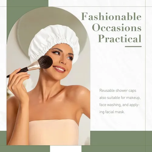 Gorro De Baño Impermeable Grande Con Elástico Para Pelo La