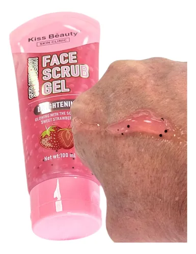 Exfoliante Facial Kiss Beauty Strawberry Gel Iluminador100ml
