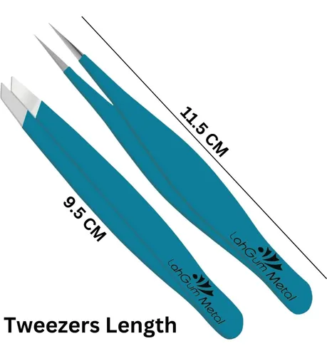 Pinzas Para Cejas Lahgum Metal Ingrown Blue