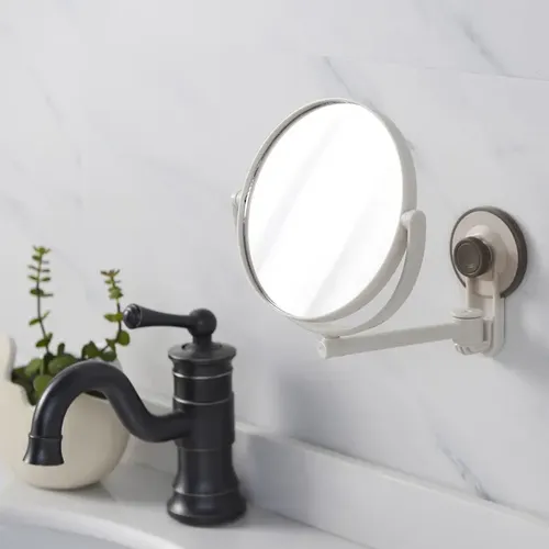 Espejo Cosmético Para Baño, Con Ventosa De Aumento De 1x/3x