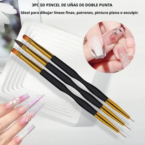 Juego Completo De 31 Pinceles Profesionales Para Uñas En Gel Multicolor