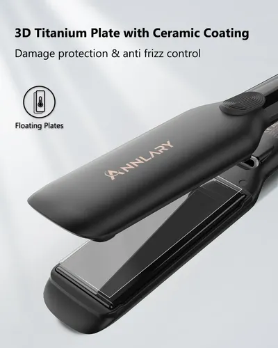 Plancha De Pelo Profesional Annlary Con Placa De Titanio