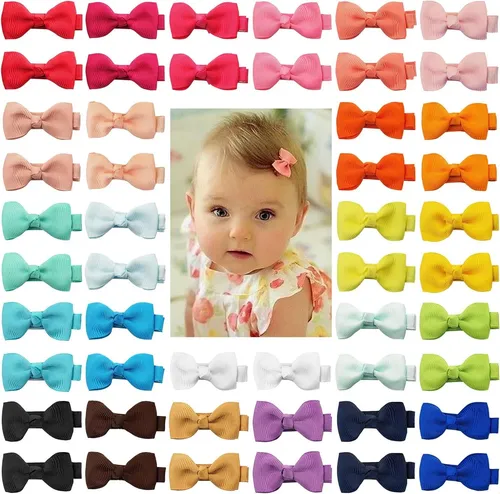 Moños Pelo Niñas 50u 25colores 5cm Con Broche