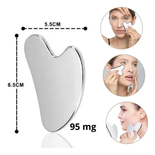 Tabla Guasha Para Masaje Facial De Acero Inoxidable Skincar