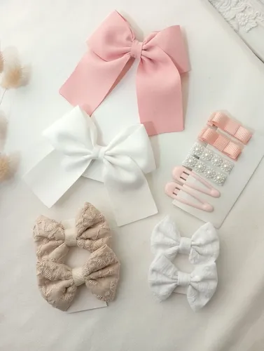 Combo De 12 Accesorios Para Cabello Coquette Peinados Moños