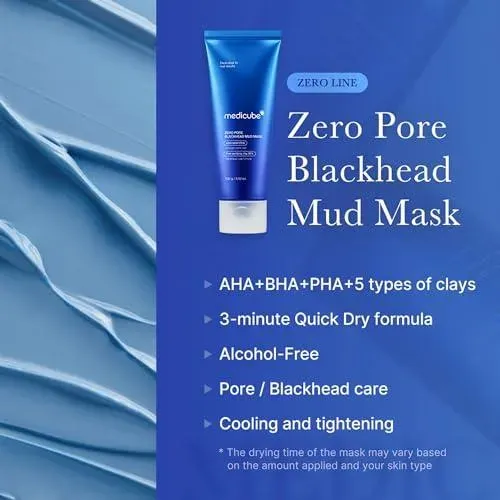 Medicare Zero Pore Mud Mask Set Con Brocha 4 En 1