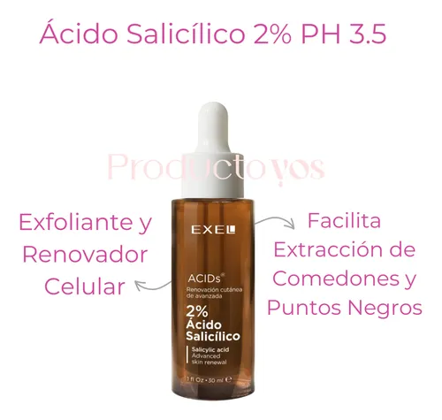 Serum Salicilico 2% Piel Grasa Acne Renovador Celular Exel