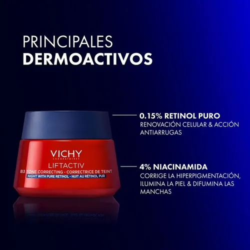Crema Vichy Liftactiv B3 Retinol De Noche 50 Ml