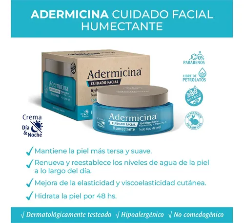 Adermicina Cuidado Facial Humectante Crema X 90g