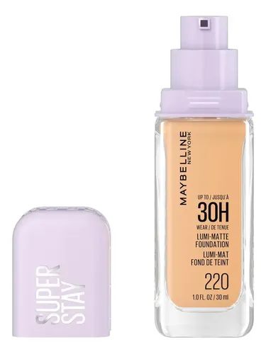 Maybelline Super Stay Lumi-matte – Base De Maquillaje Ligera Tono 220 – Cálido