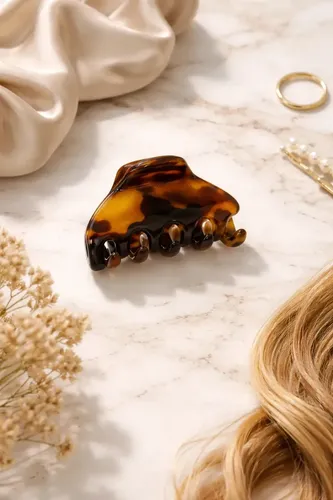 Broche Pelo Frances Media Colita Hebillas Ganchos Franceses Animal Print