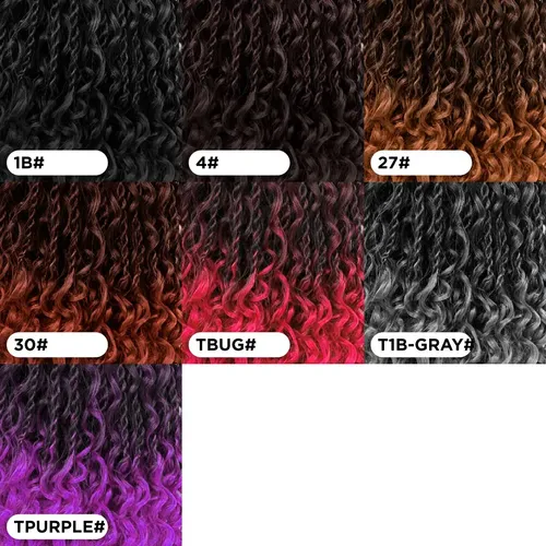 Pelo Cabello Kanekalon Senegales, Rizo Rulo Trenzado 45cm