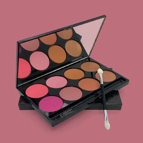 Paleta De Rubores Compactos X 8 Tonos Con Espejo Xúlu Z486