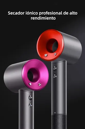 Secador De Pelo Profesional Iones Secado Rápido Y Boquillas Violeta