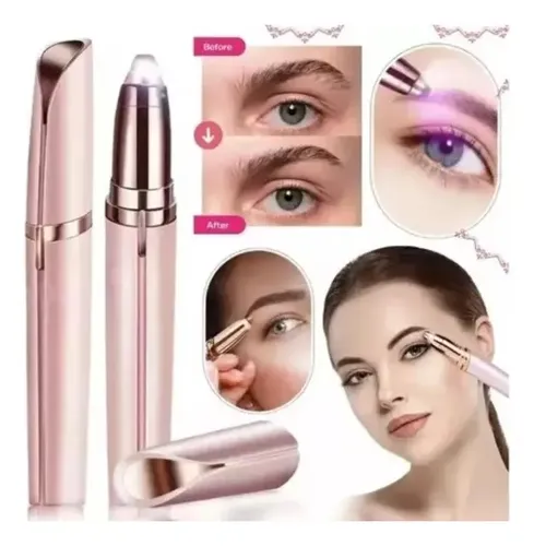 Depiladora Facial Vello Cejas Recargable Mujer Sin Dolor Usb Color Rosa