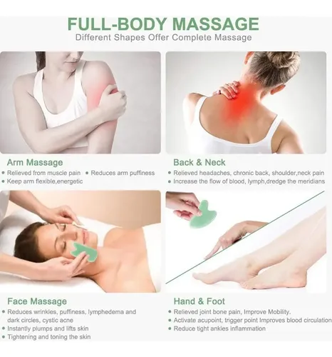 Airogym Set De Masaje Gua Sha 5 Piezas Verde – Terapia