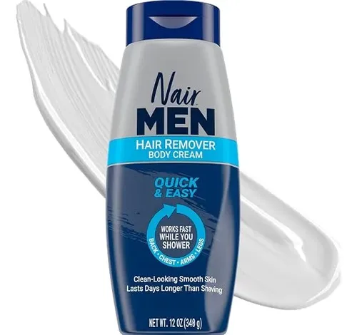 Crema Depilatoria Corporal Nair Men 12 Oz Depilación Rápida
