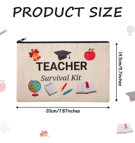 Bolsa De Maquillaje Dunzy Teacher Survival Kit, 50 Unidades,