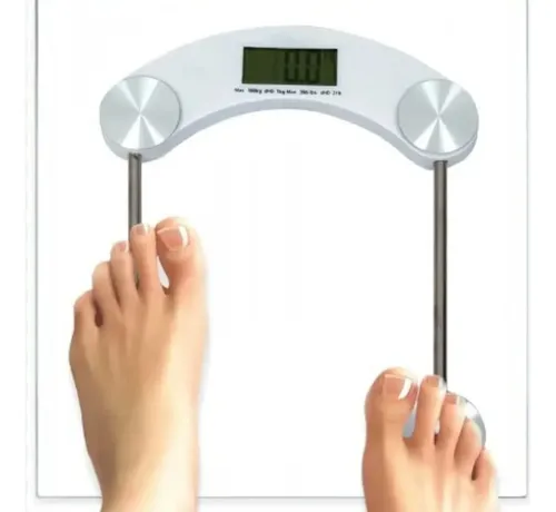 Balanza Digital Vidrio Transparente 180kg para Baño con Pantalla