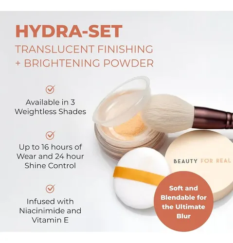 Beauty For Real Hydra-set Polvo Translucido Iluminador
