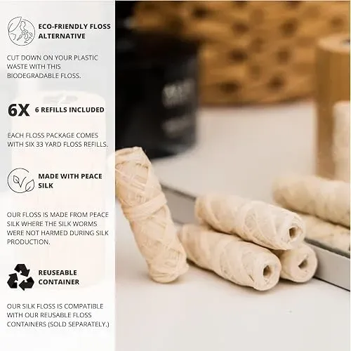 Hilo Dental Seda Biodegradable Hemli Home Repuesto Natural