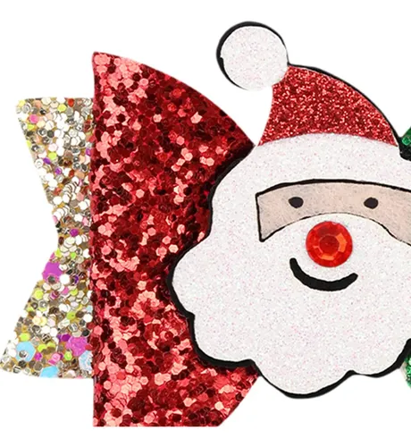 Lazos Navideños Para El Cabello, Accesorios Papá Noel