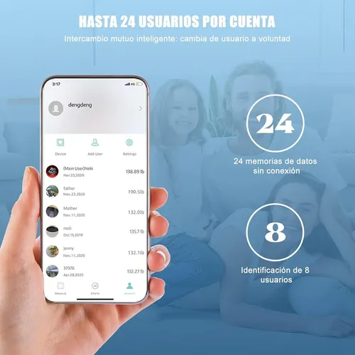 Báscula Inteligente  Corporal De 8 Electrodos,28 Datos