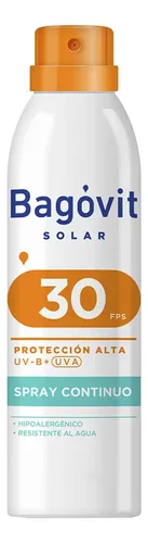 Protector Solar en Spray Continuo Bagóvit Solar FPS 30 por 170 gr