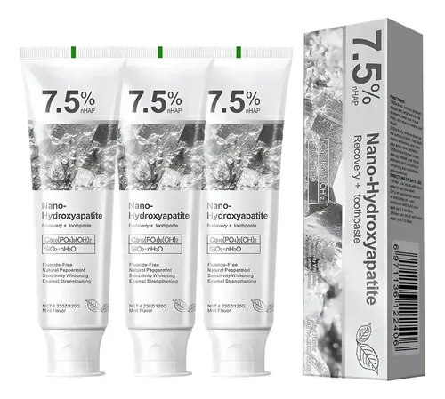 Pasta Dental Nano Hidroxiapatita Sin Flúor 3 Uds