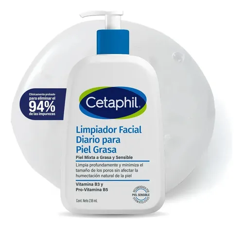 Cetaphil Gel Limpiador Facial Diario Piel Mixta a Grasa x 236 ml