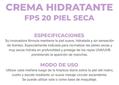 Dermaglos Crema Rehidratacion Intensiva Día Con Fps20 70g Tipo de piel Seca
