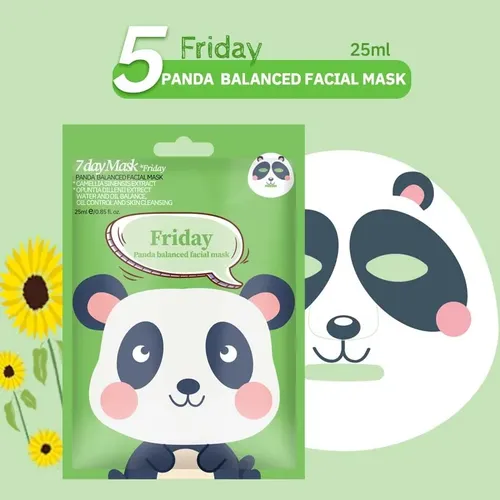 Set 7 Mascarillas Faciales Hidratantes Con Diseño Animal Todo Tipo De Piel