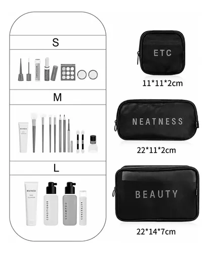 Neceser Viaje Organizador Maquillaje Cosméticos X3