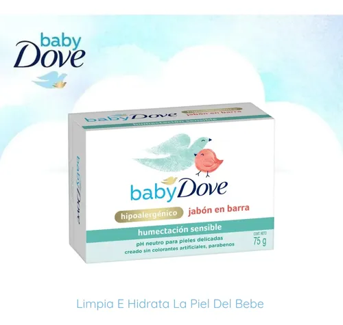 Dove Baby Jabon Barra Hipoalergénico Humec Sensible X 3 Unid