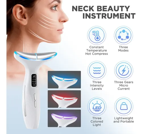 Masajeador De Belleza En Frío Para Cuello Y Rostro, Antiarru