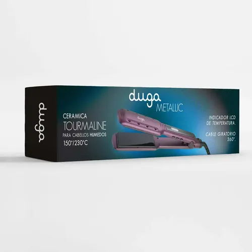 Plancha Duga Sw-207 Profesional Cabello Lacio Anti Frizz Color Rojo Metalic