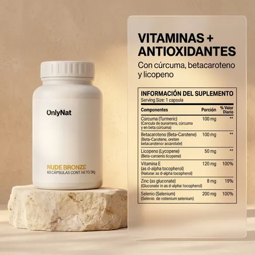 Capsulas Autobronceantes Veganas 60u Aptas Todo Piel 2×1
