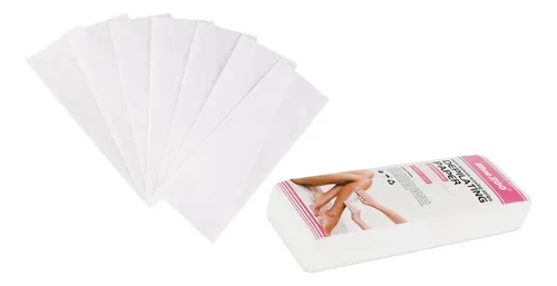 100pcs Tiras De Cera Tejida, De Cera Depilatoria Rosado