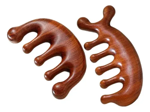 For For – Y 2pcs Peines Masajeador De Cabeza De Madera De
