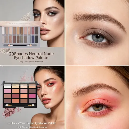 Set Maquillaje Venshun 11 Piezas Con 2 Paletas