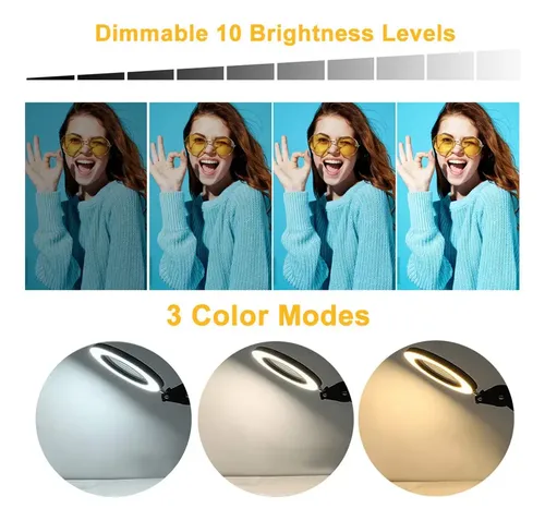 Lámpara De Mesa Led Con Brazo Flexible Para Estudio