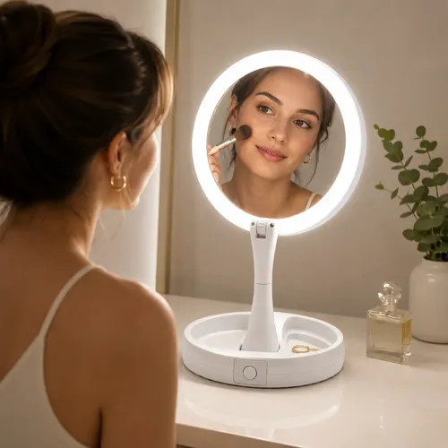 Espejo De Maquillaje Con Luz Led