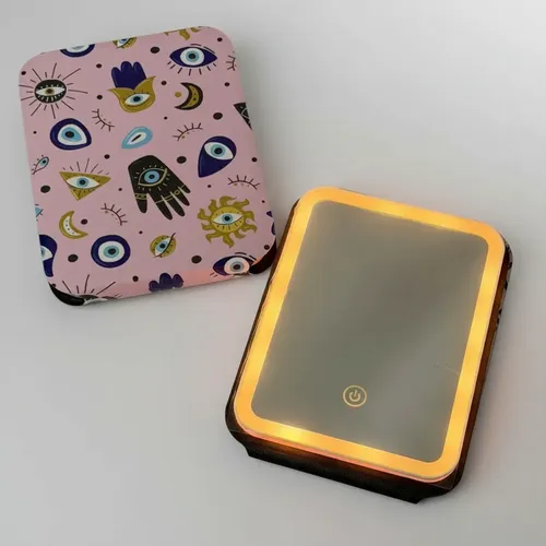 Espejo Led Usb Ojo Turco Hamsa