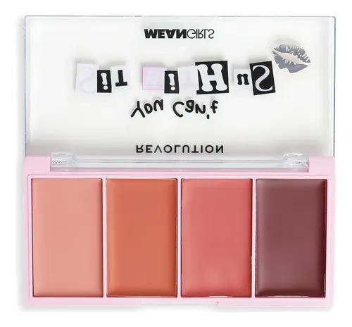 Mean Girls X Revolution Rubor En Crema 4 Tonos Chicas Pesada Tono Del Maquillaje Guindo