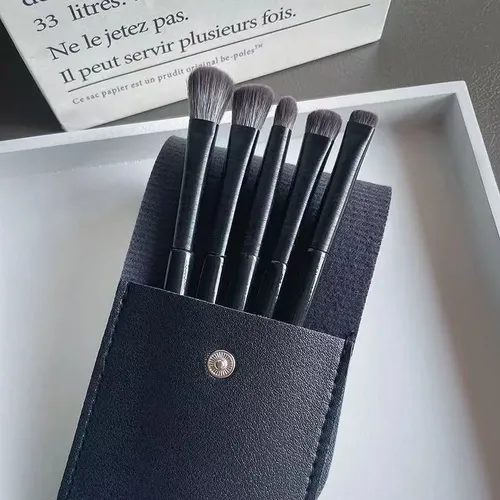 Set De 5 Brochas Pequeñas De Cerdas Suaves Para Sombras Y