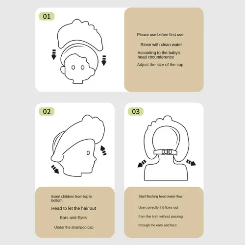 Gorra De Baño For Bebé Con Protección De Oídos